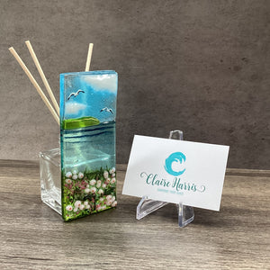 Fused Glass Reed Diffuser - Sea Pinks