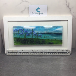 Large Framed Rectangle Agapanthus Scene