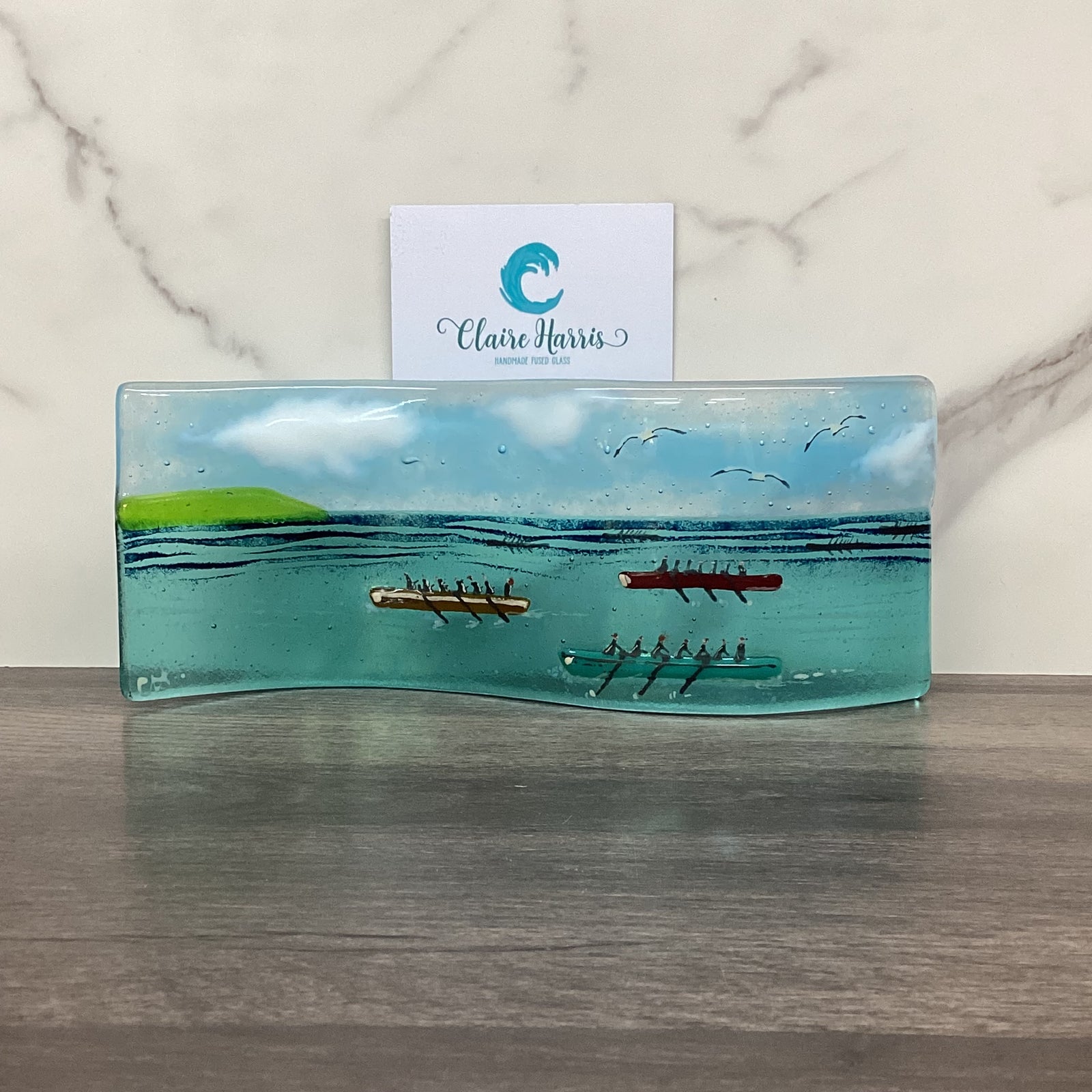 LIMITED EDITION 9cm Freestanding Wave Gig Rowers