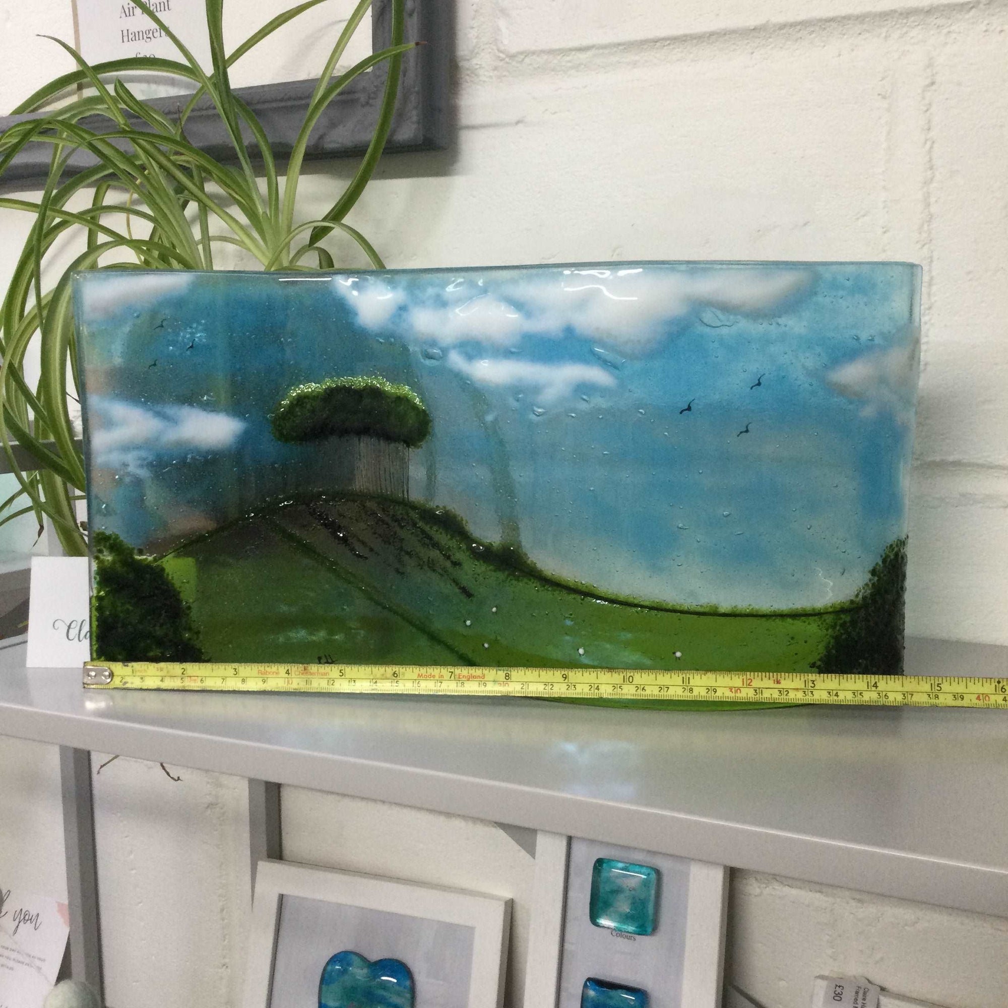 Jumbo Fused Glass Nearly Home Trees, Cornwall Border, Cookworthy Knapp - Fused Glass By Claire Harris 