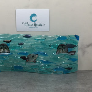 9cm Trio of Seals Freestanding Wave