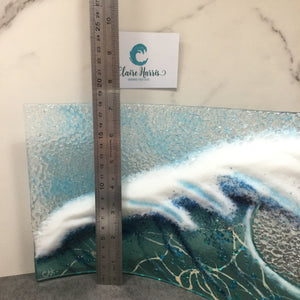 Jumbo Freestanding Wave- Light Aqua Crashing Wave