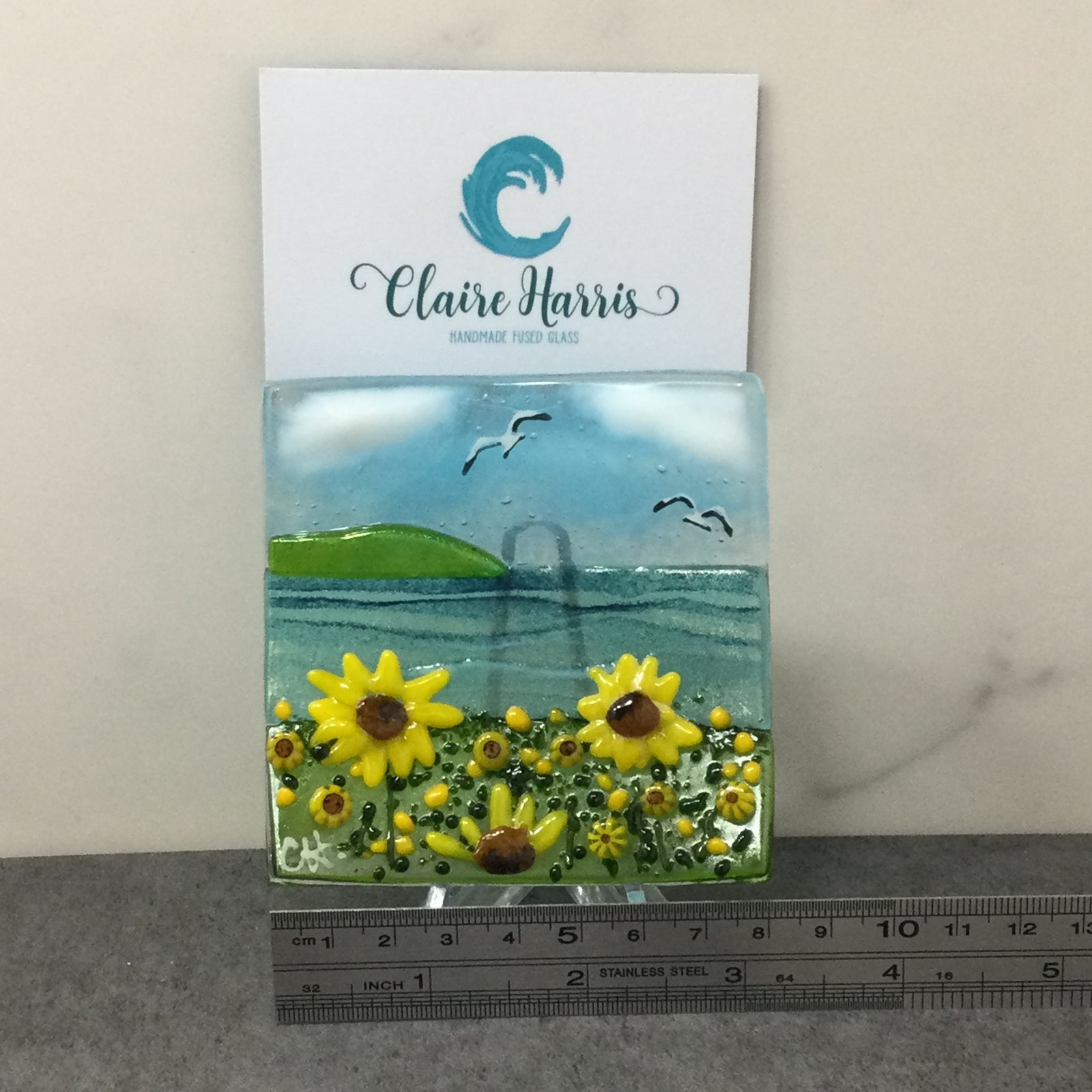 Trinket Dish - Sunflower Field Scene