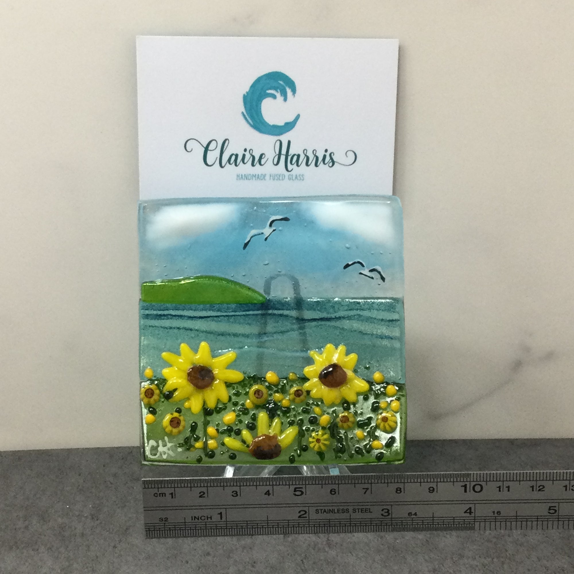 Trinket Dish - Sunflower Field Scene