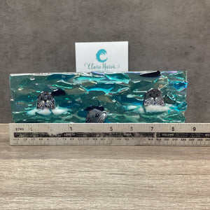 9cm Trio of Seals Freestanding Wave