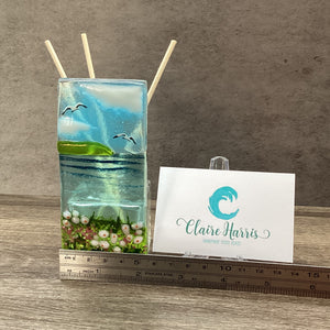 Fused Glass Reed Diffuser - Sea Pinks
