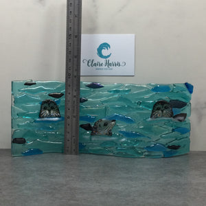 9cm Trio of Seals Freestanding Wave