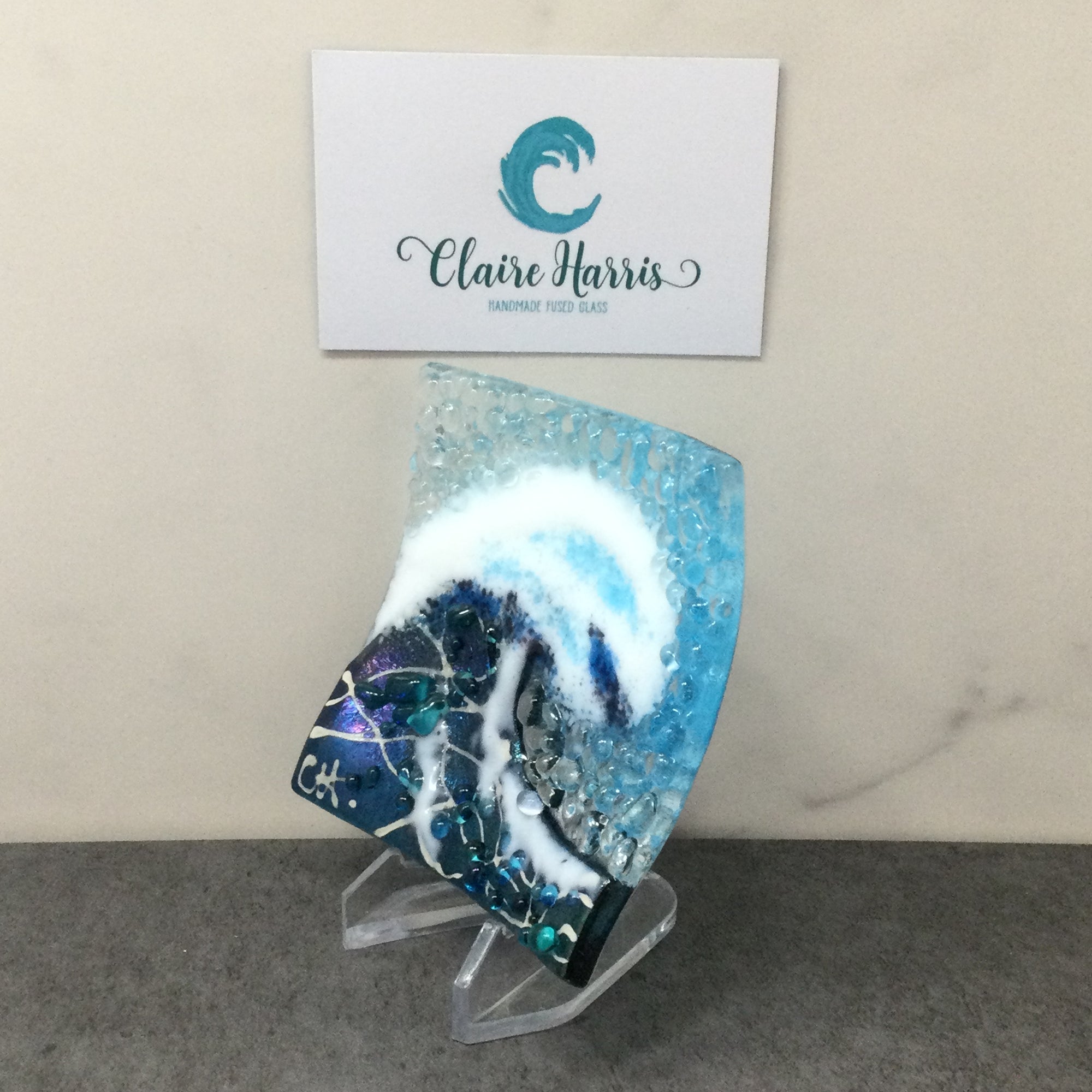 Trinket Dish - Crashing Wave Dark Aqua