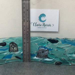6cm Trio of Seals Freestanding Wave