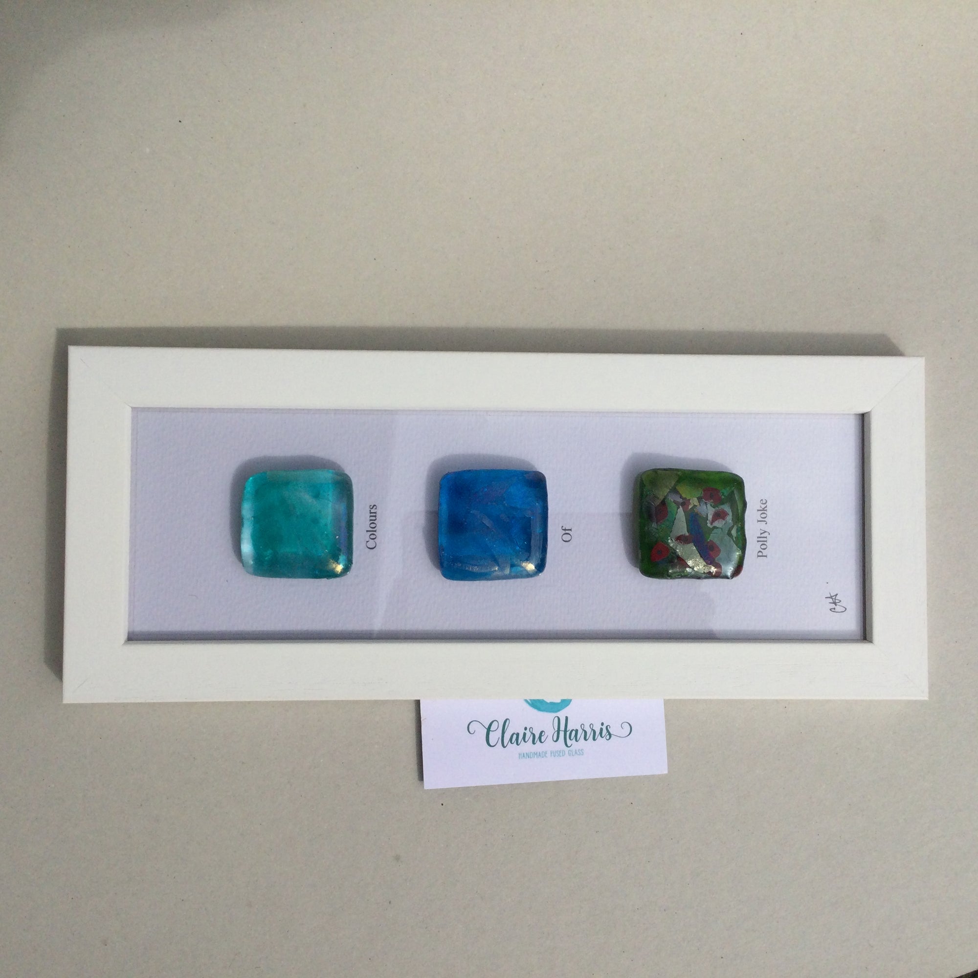 Colours of Polly Joke, Framed Fused Glass artwork