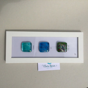 Colours of Polly Joke, Framed Fused Glass artwork