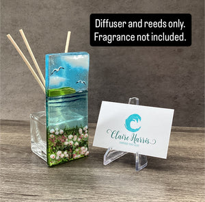 Fused Glass Reed Diffuser - Sea Pinks