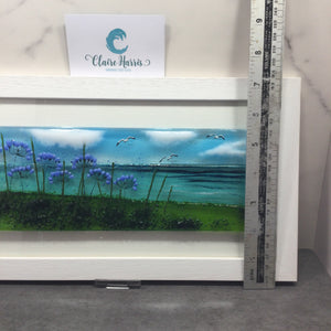 Large Framed Rectangle Agapanthus Scene