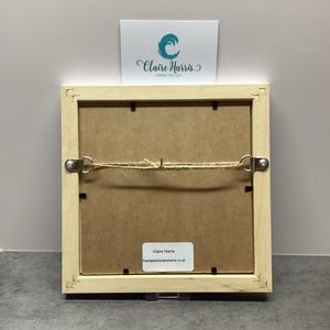 Framed Fused Glass Square Sea Scene