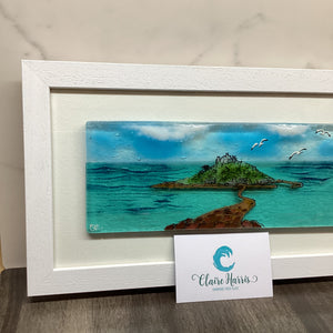Large Framed Rectangle St Michaels Mount