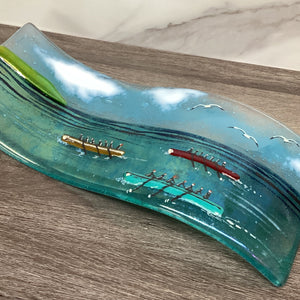 LIMITED EDITION 9cm Freestanding Wave Gig Rowers
