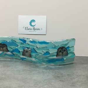 6cm Trio of Seals Freestanding Wave