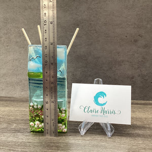 Fused Glass Reed Diffuser - Sea Pinks