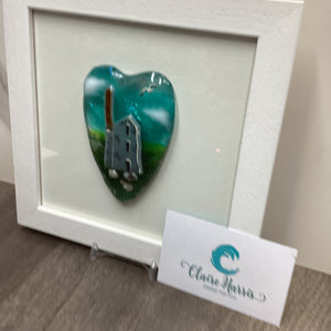Fused Glass Framed Engine House Conical Heart