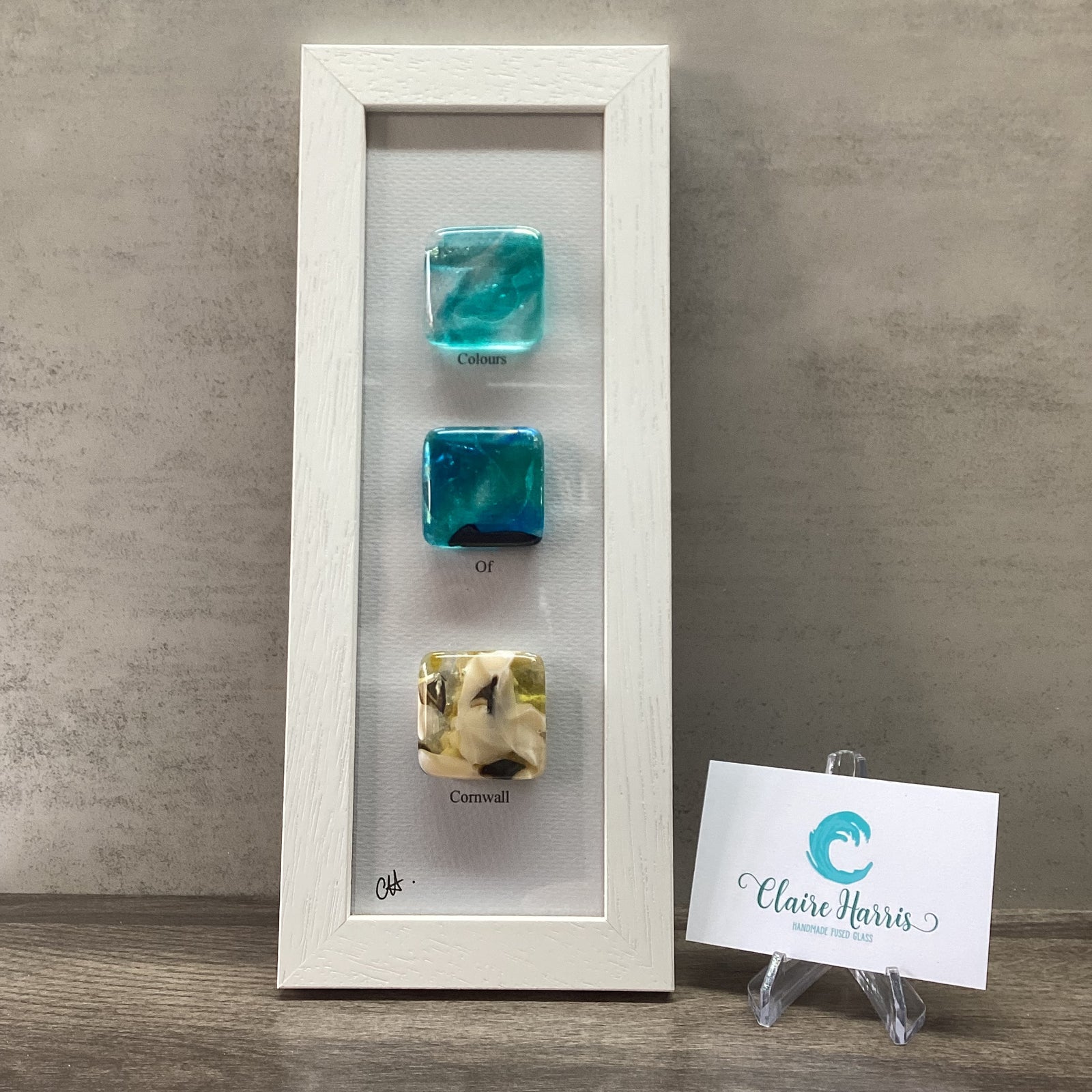 Colours of Cornwall, Framed Fused Glass artwork
