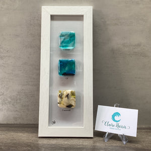 Colours of Cornwall, Framed Fused Glass artwork