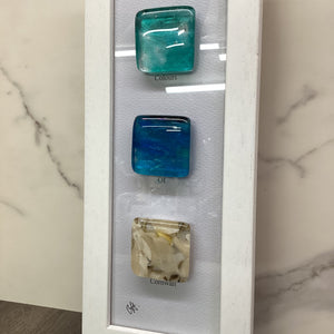 Colours of Cornwall, Framed Fused Glass artwork