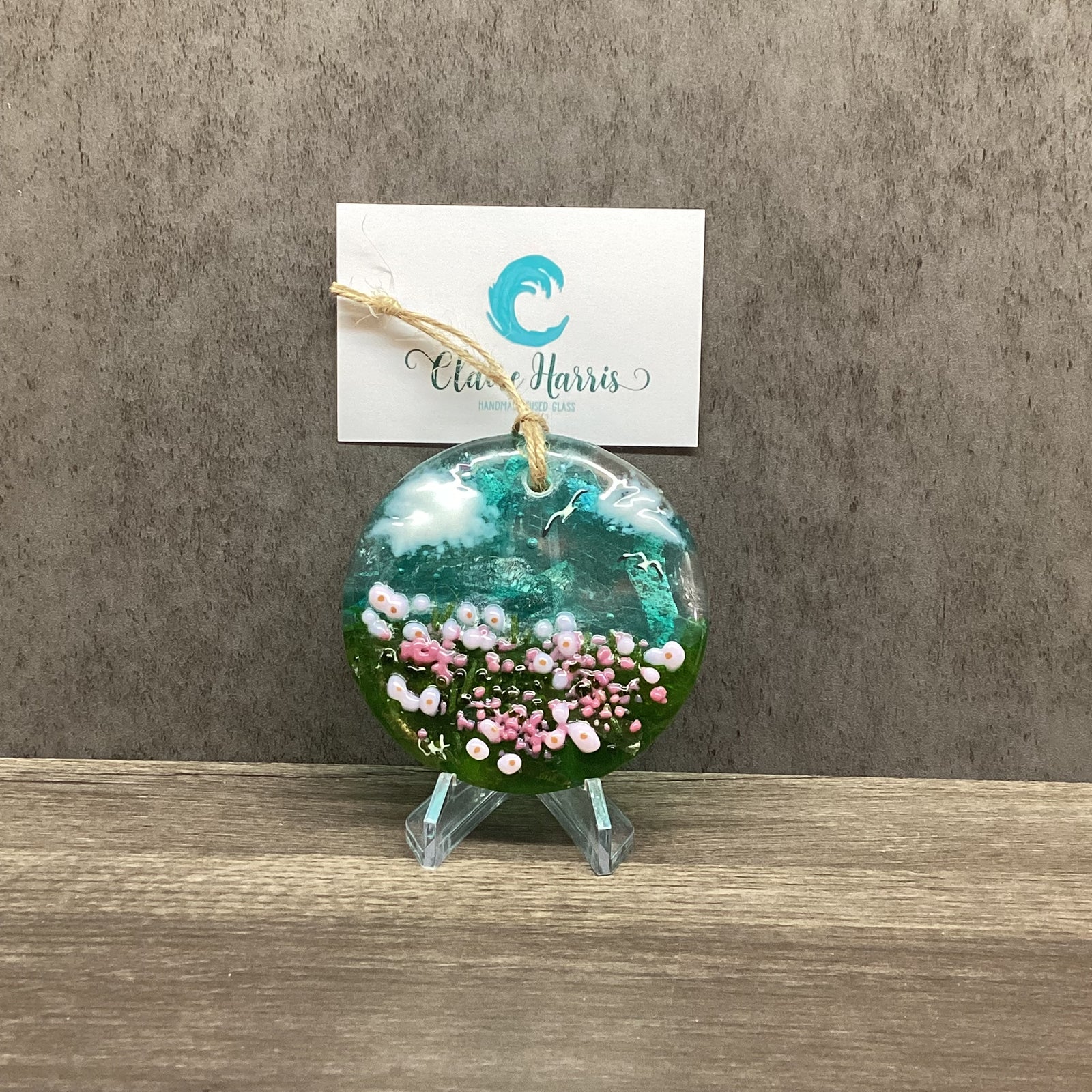 Hanging Disc - Sea Pinks