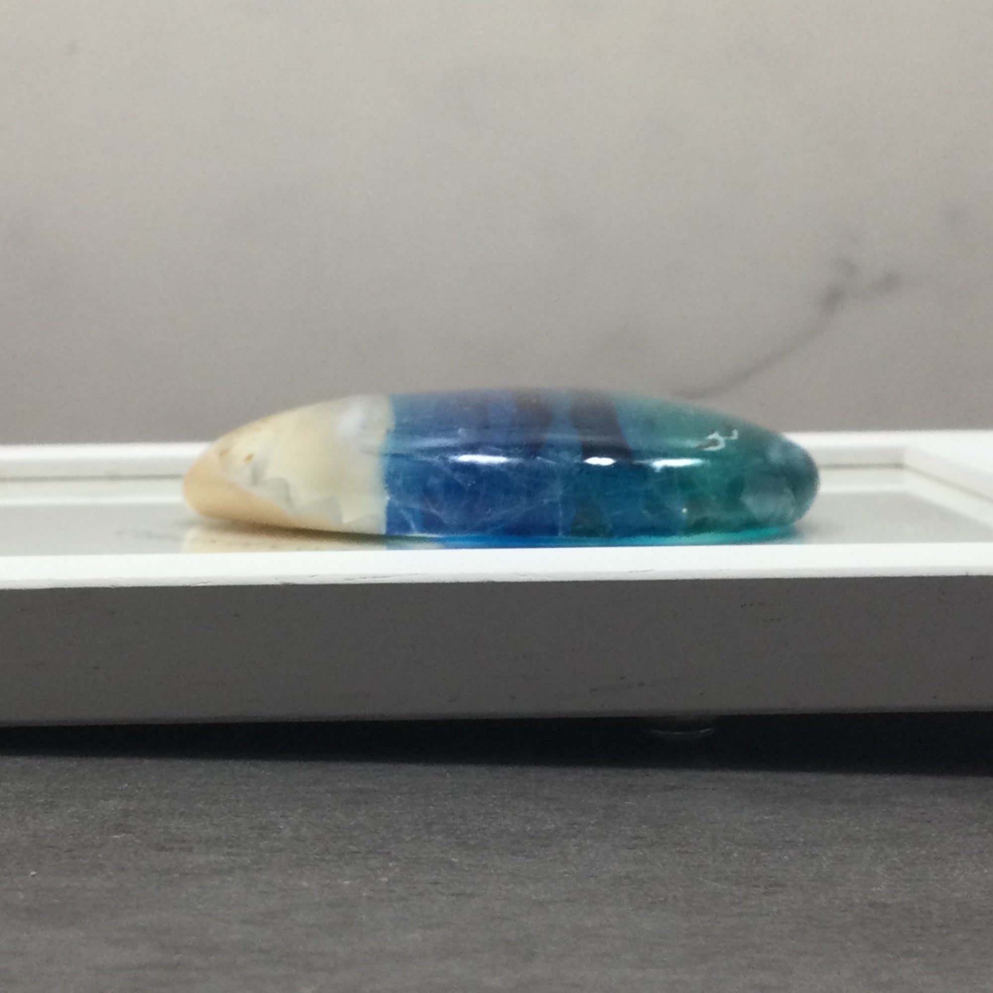 Fused Glass Sea Scene Framed Heart