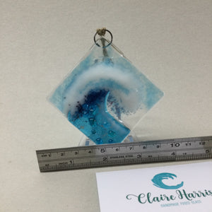 Limited Edition Diamond Crashing Wave Hanger, Turquoise