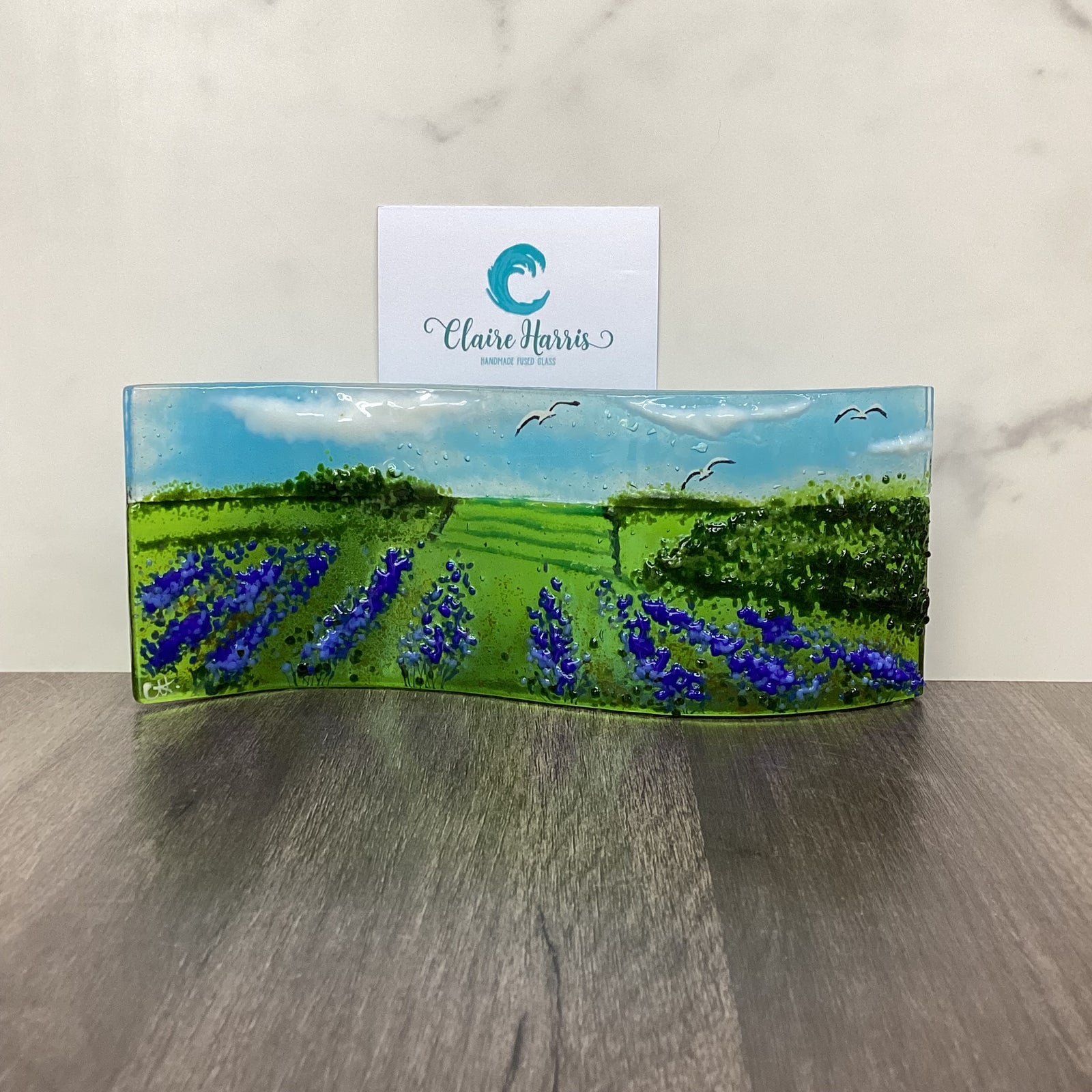 Large Freestanding Wave - Lavender Field