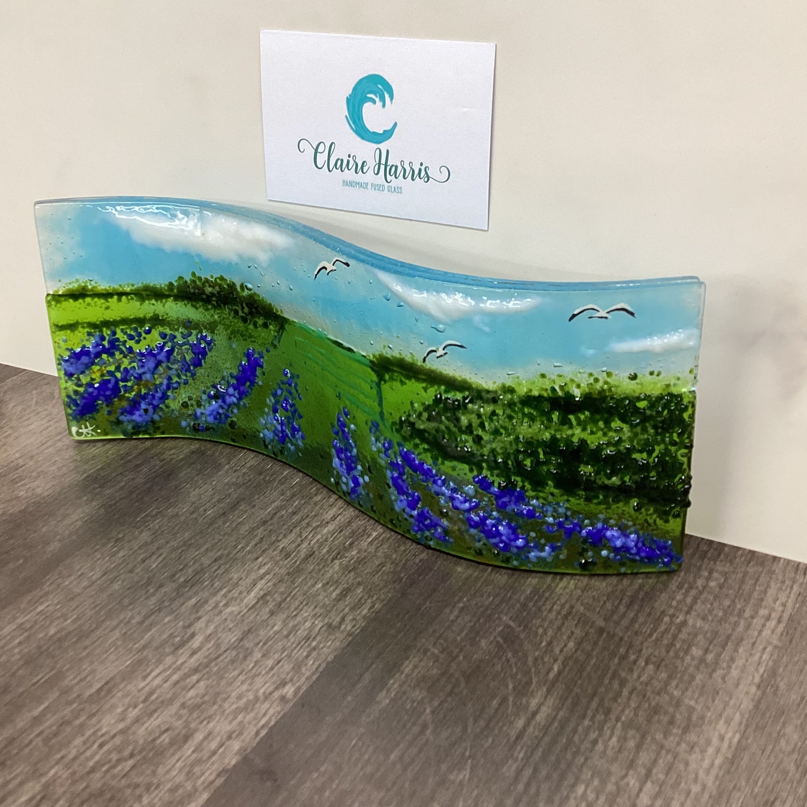 Large Freestanding Wave - Lavender Field