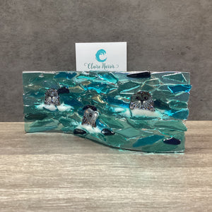 9cm Trio of Seals Freestanding Wave