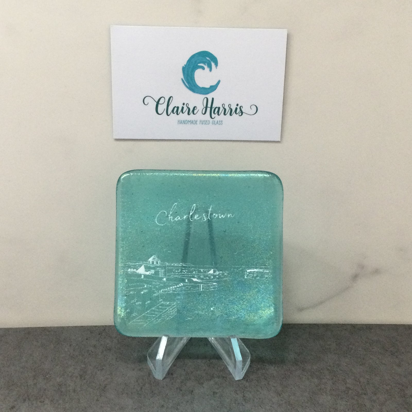 Charlestown Light Aqua Trinket Dish 8cm