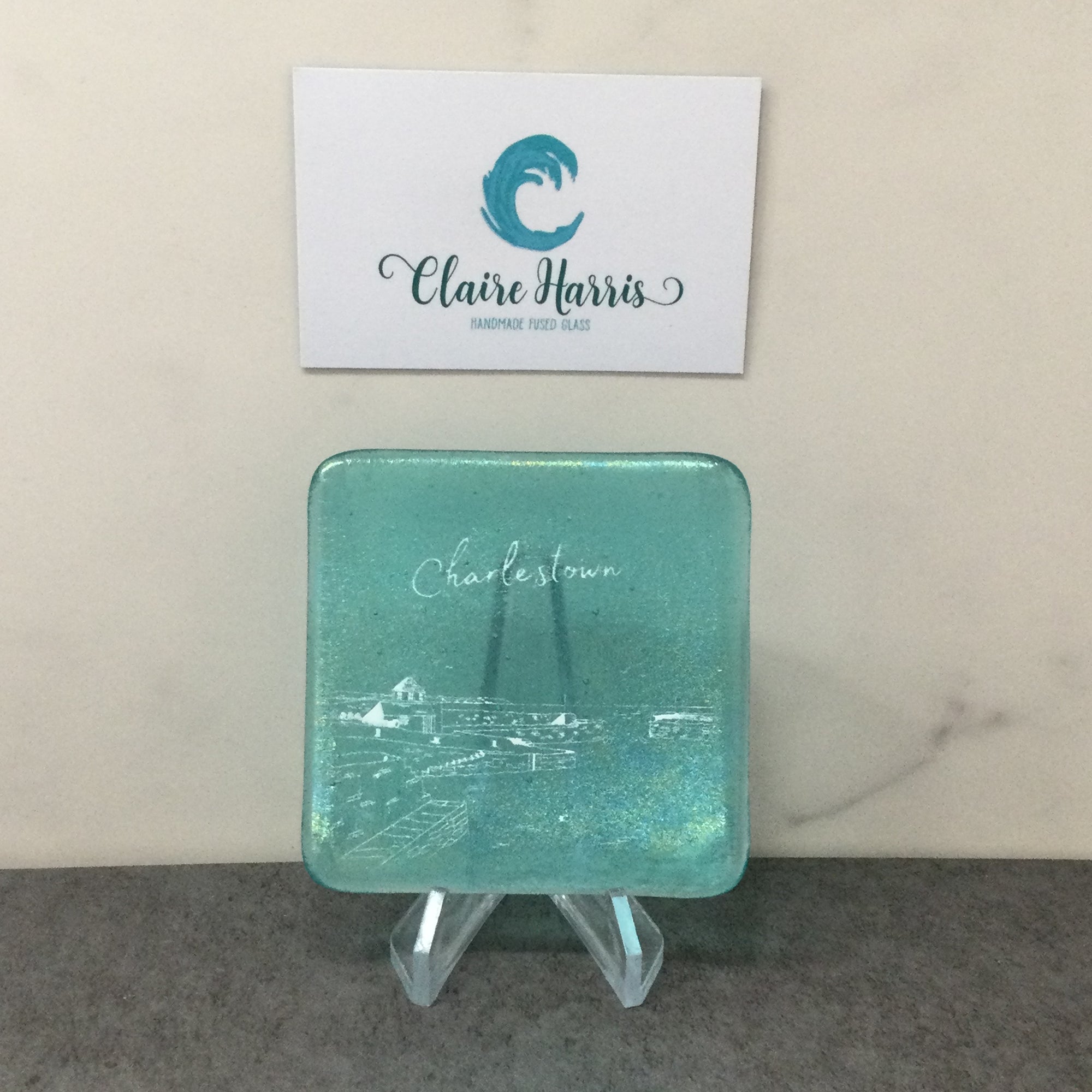 Charlestown Light Aqua Trinket Dish 8cm