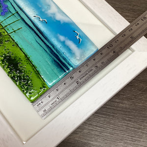 Large Framed Rectangle Agapanthus Scene