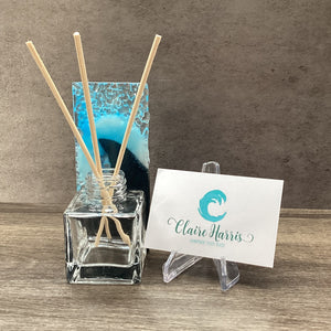 Fused Glass Reed Diffuser - Crashing Wave Dark Aqua