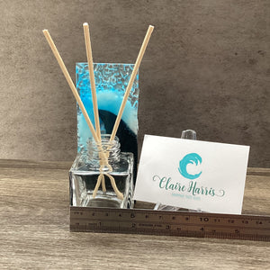 Fused Glass Reed Diffuser - Crashing Wave Dark Aqua