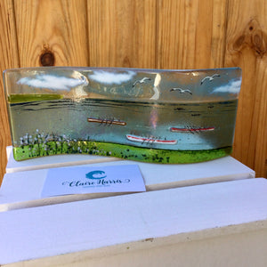 LIMITED EDITION 9cm Freestanding Wave Gig Rowers