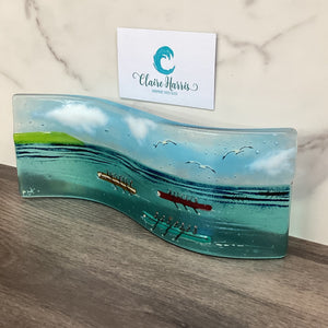 LIMITED EDITION 9cm Freestanding Wave Gig Rowers