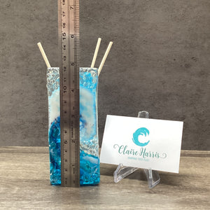 Fused Glass Reed Diffuser - Crashing Wave Turquoise