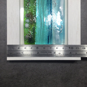 Regular Size Framed Engine House, rectangle framed fused glass