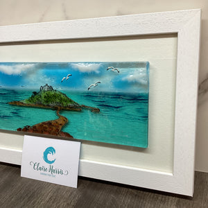 Large Framed Rectangle St Michaels Mount