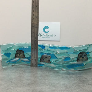 6cm Trio of Seals Freestanding Wave