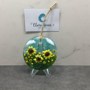 8cm Sunflower Field Disc Hanger
