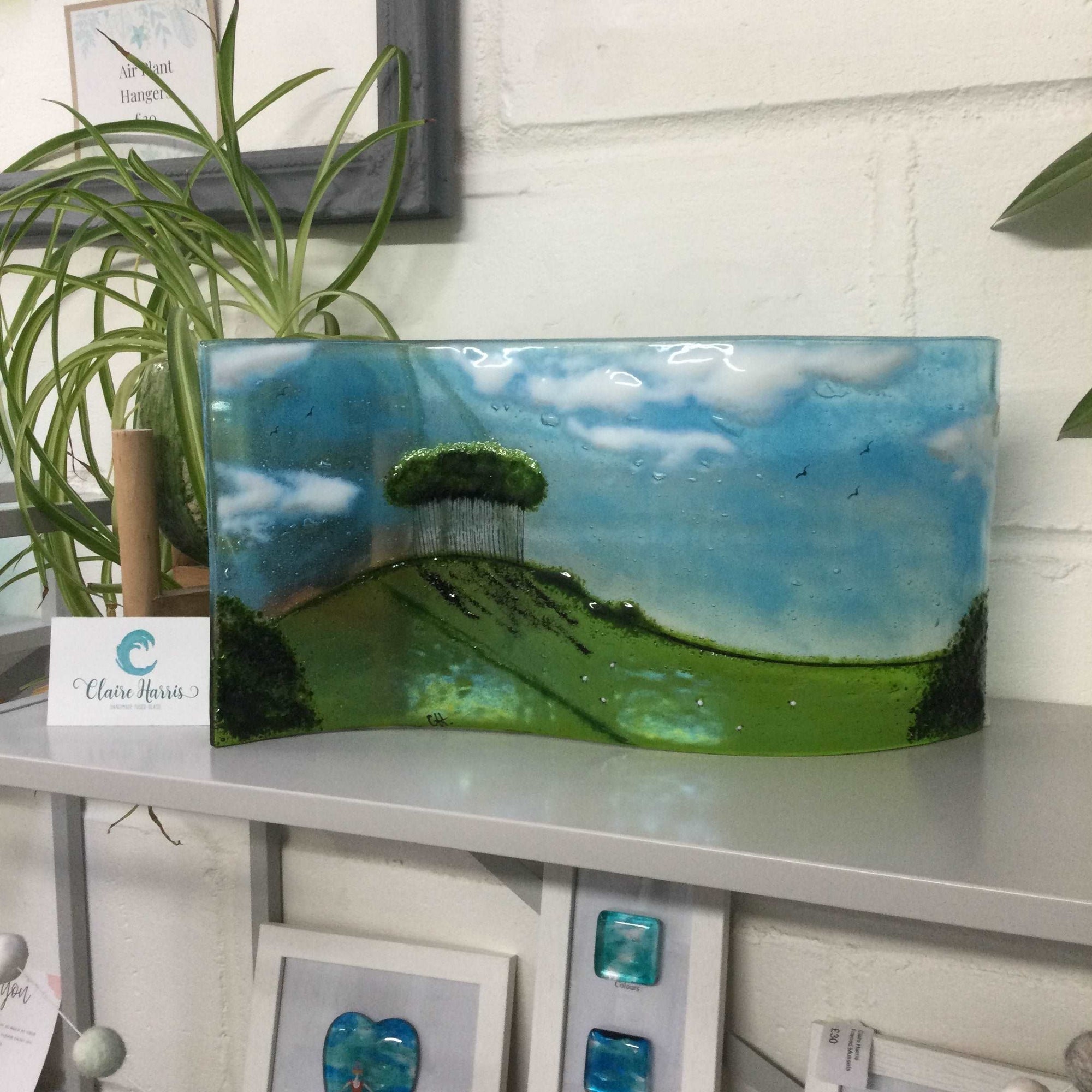 Jumbo Fused Glass Nearly Home Trees, Cornwall Border, Cookworthy Knapp - Fused Glass By Claire Harris 