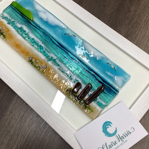 Large Framed Rectangle Sea Scene with Groyns