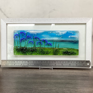 Large Framed Rectangle Agapanthus Scene