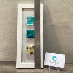 Colours of Cornwall, Framed Fused Glass artwork