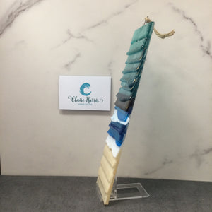 Fused Glass Large Hanger Abstract Sea Scene