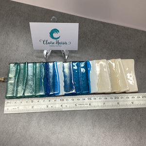 Fused Glass Large Hanger Abstract Sea Scene